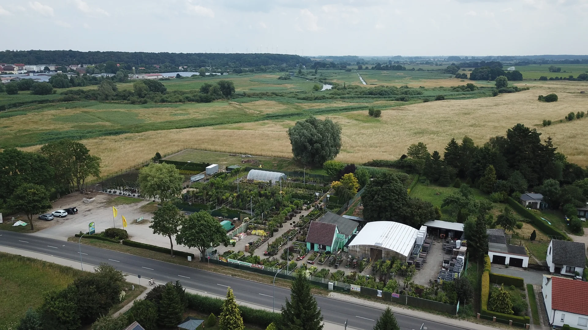 Luftaufnahme der Baumschule Meck-Green in Demmin
